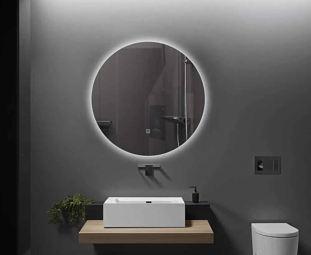 Luxury Bain Miroir de salle de bain LED 80cm rond à luminosité variable - LB-316080-80-80 LuxuryBain
