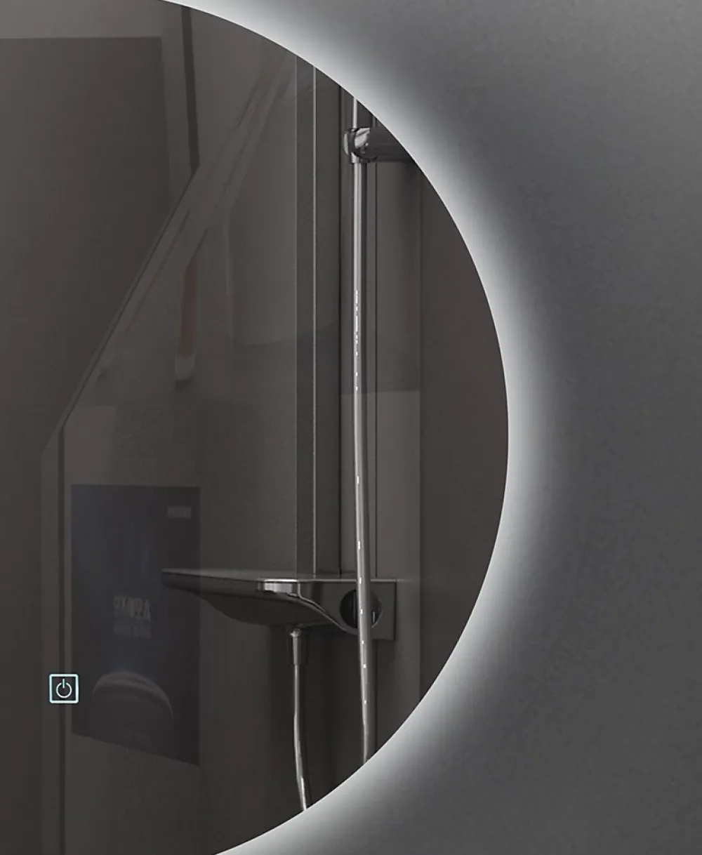 Luxury Bain Miroir de salle de bain LED 80cm rond à luminosité variable - LB-316080-80-80 LuxuryBain