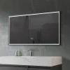 Luxury Bain Miroir de salle de bain LED 90x60cm anti buée, luminosité variable avec cadre en aluminium noir LuxuryBain