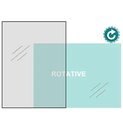 Miroir Lumineux|AICA Sanitaire Miroir de salle de bain LED 70x50 cm rétro-éclairé sans cadre avec anti-buée + mémoire + dimmable,