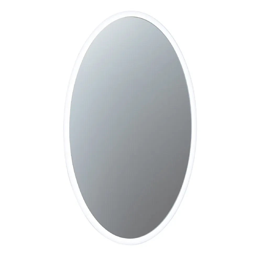 Miroir Lumineux|Sensio Miroir de salle de bain lumineux LED sur batterie rechargeable Verve ovale H.80 x l.50 cm