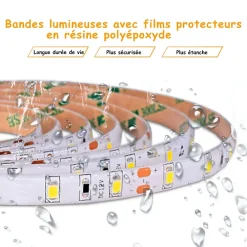 Miroir Lumineux|AICA Sanitaire Miroir de salle de bain LED dimmable, avec mémoire et anti-buée, 100x80cm, IP44,