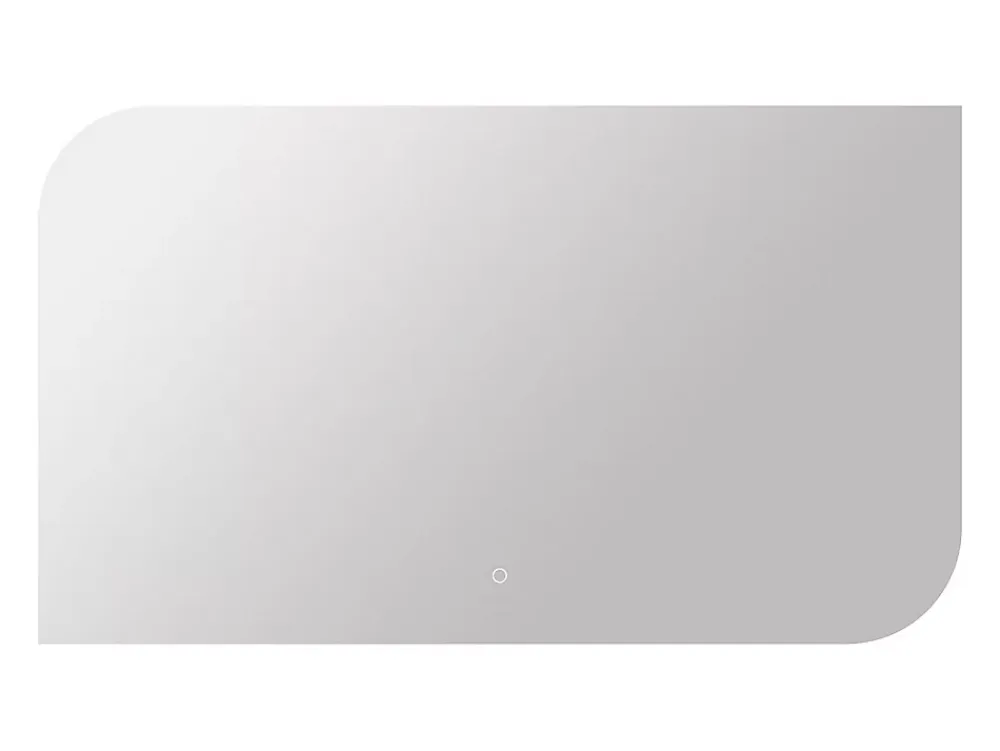 Vente-unique Miroir de salle de bain lumineux rectangulaire anti-buée avec bouton tactile - 120 x 70 cm - REVALUNA