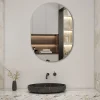 Miroir Simple|AICA Sanitaire Miroir de salle de bain ovale sans cadre 60x90 cm,