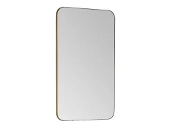 Vente-unique Miroir de salle de bain rectangle contour doré - 50 x 80 cm - DEMETRIA