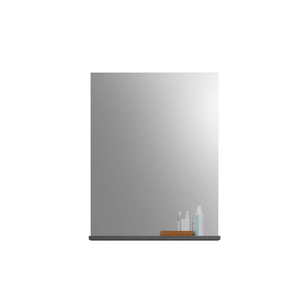 Meublorama Miroir de salle de bain SCOTT Gris foncé 60x79x18 cm