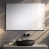 Miroir Grossissant|Kiamami Valentina Miroir De Salle De Bain 90X70 Cm Réversible Avec Cadre De Support