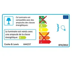Miroir de salle de bains lumineux LED effet chêne l.90 cm, Calao