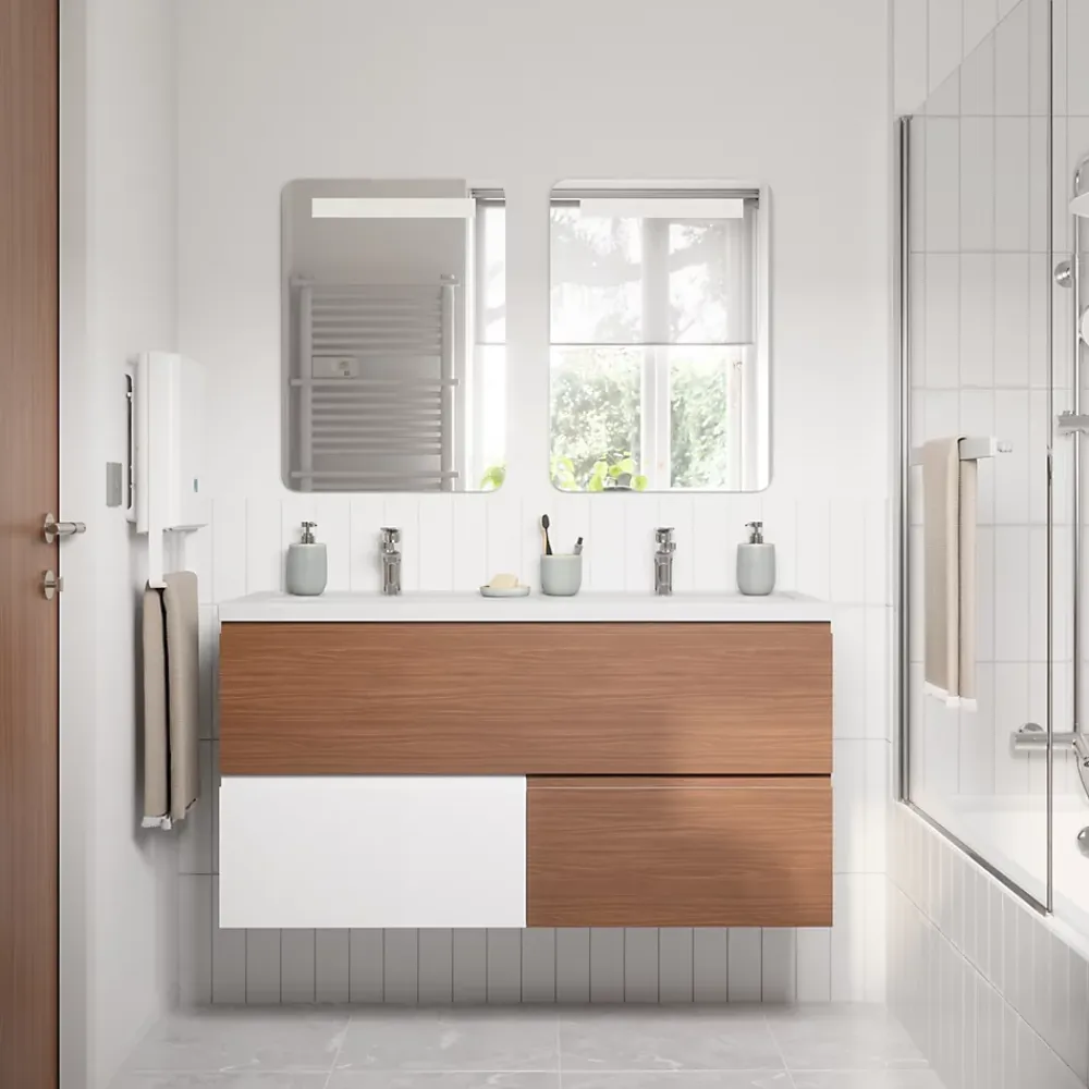 Miroir Lumineux|Cooke & Lewis Miroir de salle de bains éclairant LED antibuée 60x70 cm, GoodHome Colwell