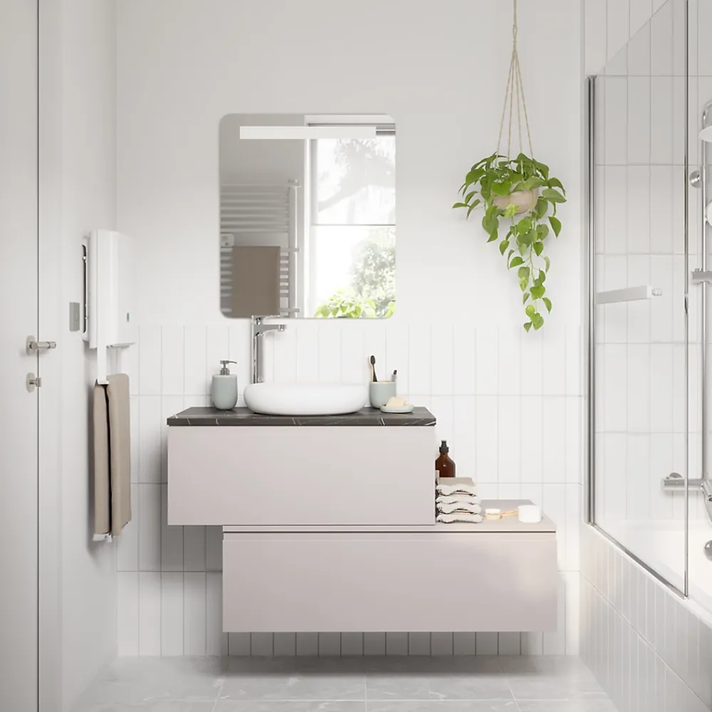 Miroir Lumineux|Cooke & Lewis Miroir de salle de bains éclairant LED antibuée 60x70 cm, GoodHome Colwell