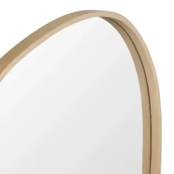 Miroir Simple|Homesight Miroir de salle de bains forme galet l.60 x H.80 cm, placage chêne, Thiam