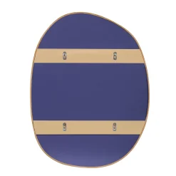 Miroir Simple|Homesight Miroir de salle de bains forme galet l.60 x H.80 cm, placage chêne, Thiam