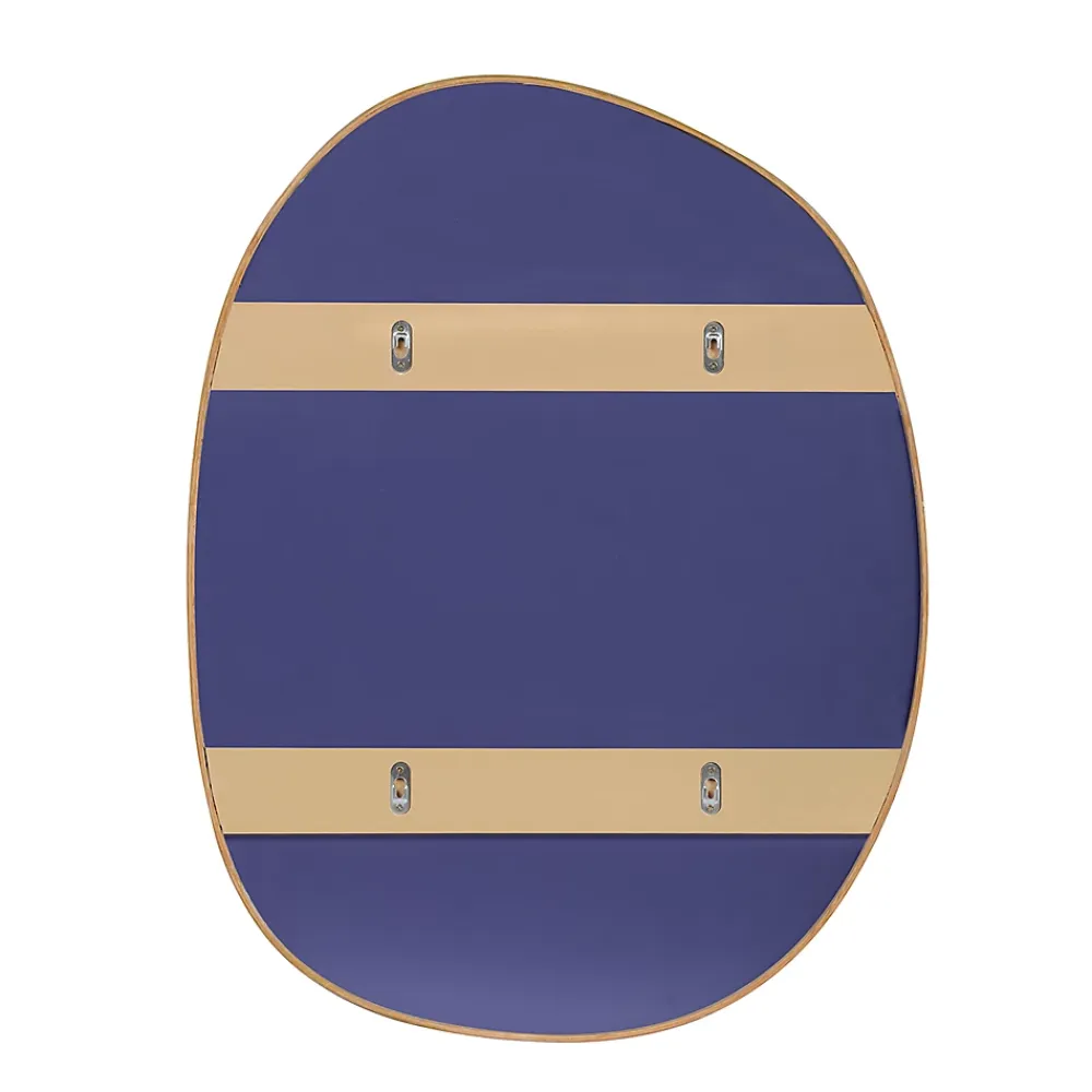 Miroir Simple|Homesight Miroir de salle de bains forme galet l.60 x H.80 cm, placage chêne, Thiam