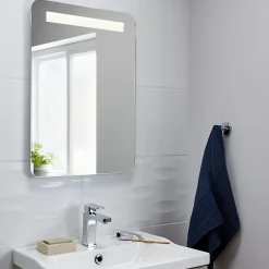 Cooke & Lewis Miroir de salle de bains éclairant LED antibuée 50x70 cm, GoodHome Colwell