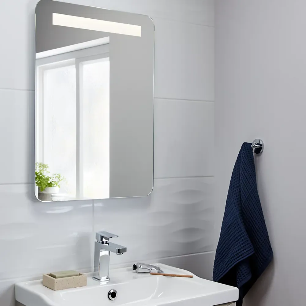 Cooke & Lewis Miroir de salle de bains éclairant LED antibuée 50x70 cm, GoodHome Colwell