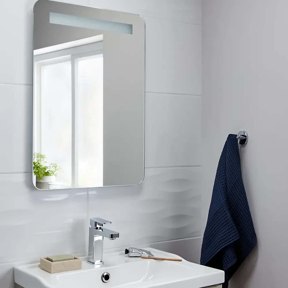 Cooke & Lewis Miroir de salle de bains éclairant LED antibuée 50x70 cm, GoodHome Colwell