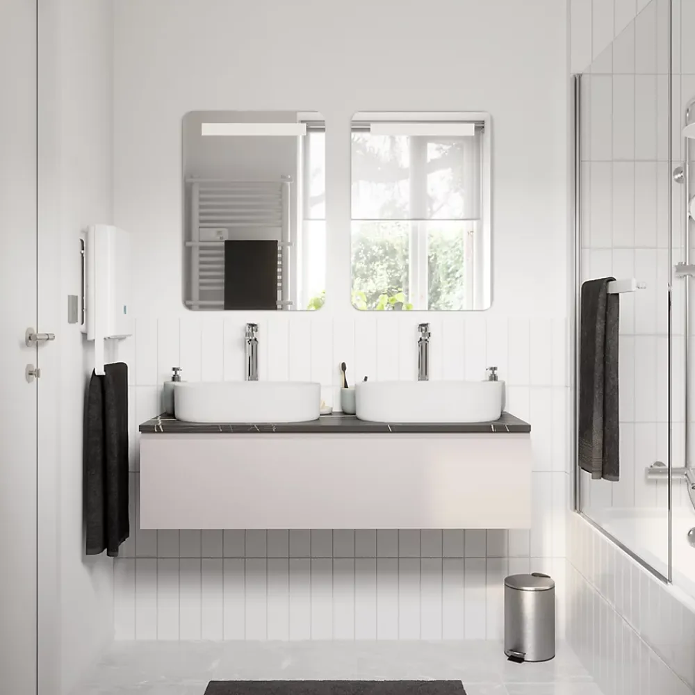 Cooke & Lewis Miroir de salle de bains éclairant LED antibuée 50x70 cm, GoodHome Colwell