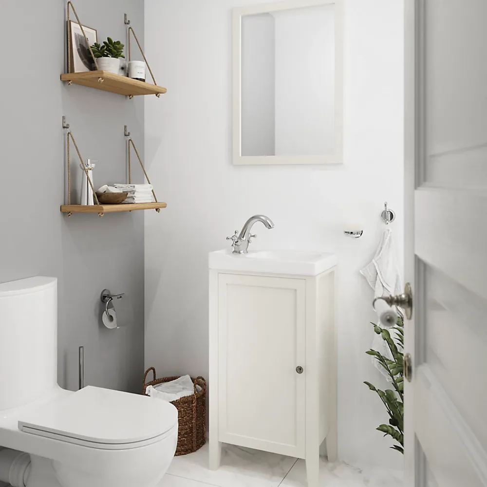 Miroir Simple|GoodHome Miroir de salle de bains blanc mat l.70 x L.50 x ép.1,6 cm, Perma