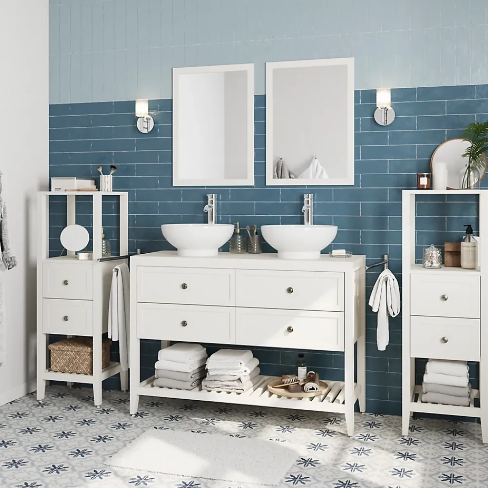 Miroir Simple|GoodHome Miroir de salle de bains blanc mat l.70 x L.50 x ép.1,6 cm, Perma