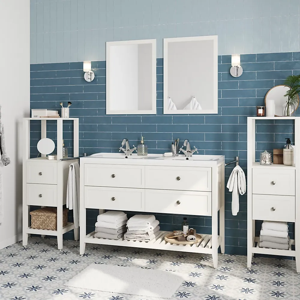 Miroir Simple|GoodHome Miroir de salle de bains blanc mat l.70 x L.50 x ép.1,6 cm, Perma