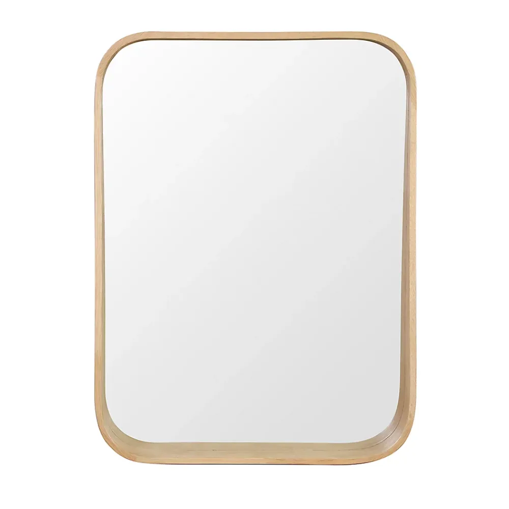 Miroir Simple|Homesight Miroir de salle de bains l.60 x H.80 cm, placage chêne, Thiam
