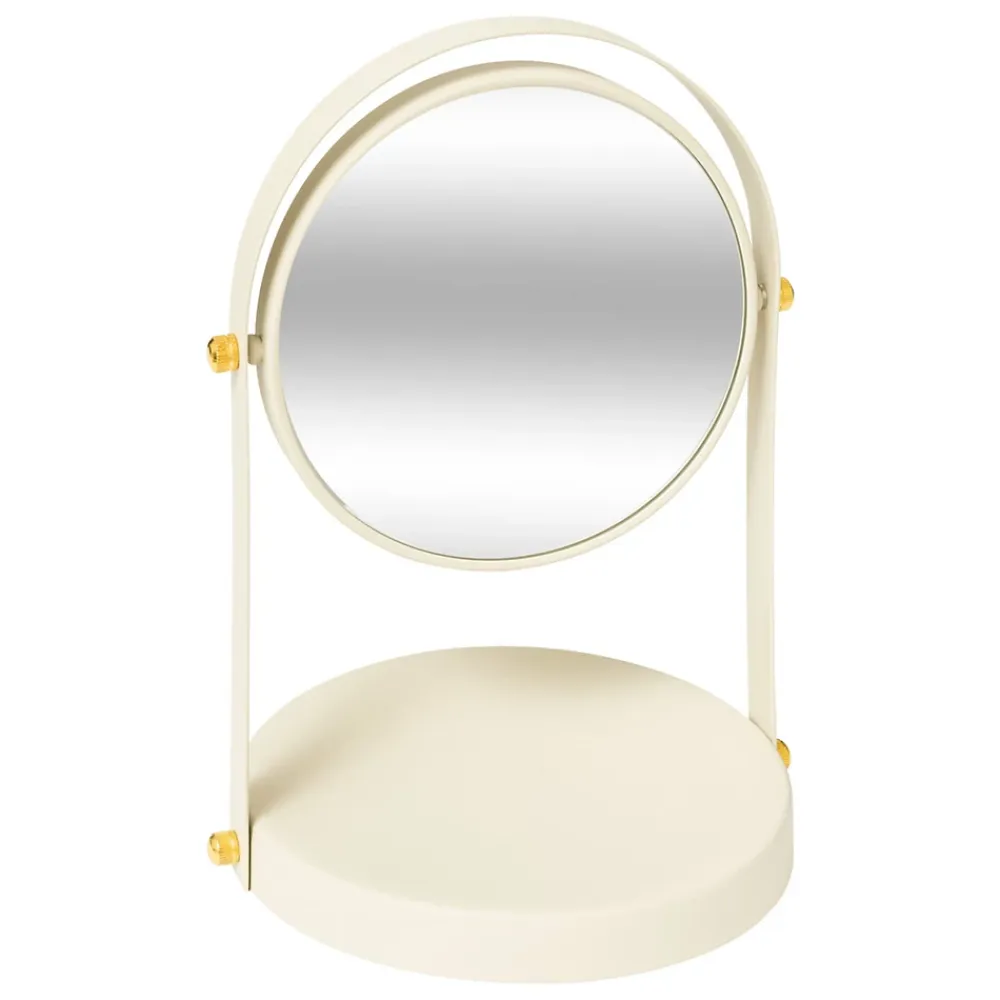 Miroir Simple|5Five Miroir de salle de bains grossissant et pivotant à poser, ivoire, Duo