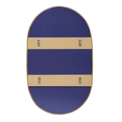 Homesight Miroir de salle de bains ovale l.40 x H.70 cm, placage chêne, Thiam