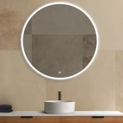 MPGlass Miroir de salle de bains lumineux LED rond Ø 120 cm Bishop 2