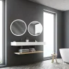 MPGlass Miroir de salle de bains lumineux LED rond Ø70 cm, argenté, Bishop