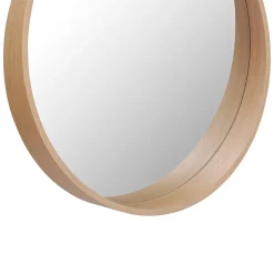 Homesight Miroir de salle de bains rond Ø.60 cm, placage chêne, Thiam