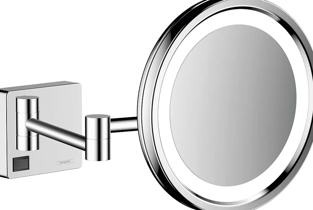 Hansgrohe Miroir de salle de bains lumineux LED grossissant, chromé,
