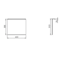 Miroir de salle de bains lumineux LED effet chêne clair l.60 cm, Calao