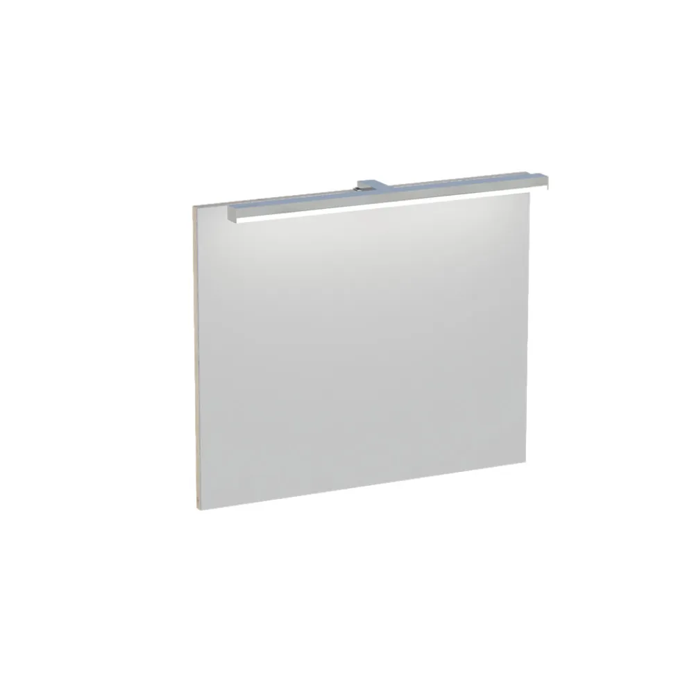 Miroir Lumineux| Miroir de salle de bains lumineux LED effet chêne artisan l.60 cm, Calao