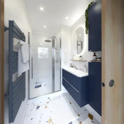 Miroir Lumineux|MPGlass Miroir de salle de bains lumineux LED ovale, 84 x 50 cm, Phoenix