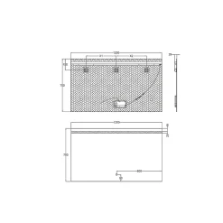 Miroir Lumineux|MPGlass Miroir de salle de bains lumineux LED L.120 x H.70 cm, argenté, Kelme