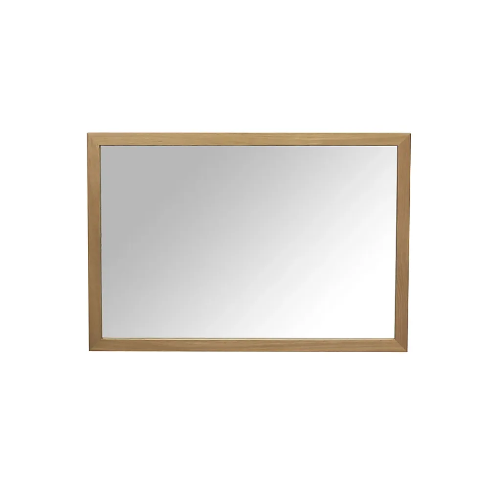 Miroir Simple|GoodHome Miroir de salle de bains placage chêne l.70 x L.100 x ép.1,6 cm, Perma