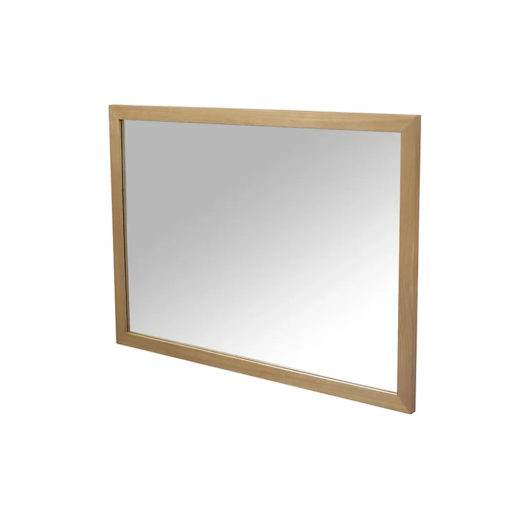 Miroir Simple|GoodHome Miroir de salle de bains placage chêne l.70 x L.100 x ép.1,6 cm, Perma