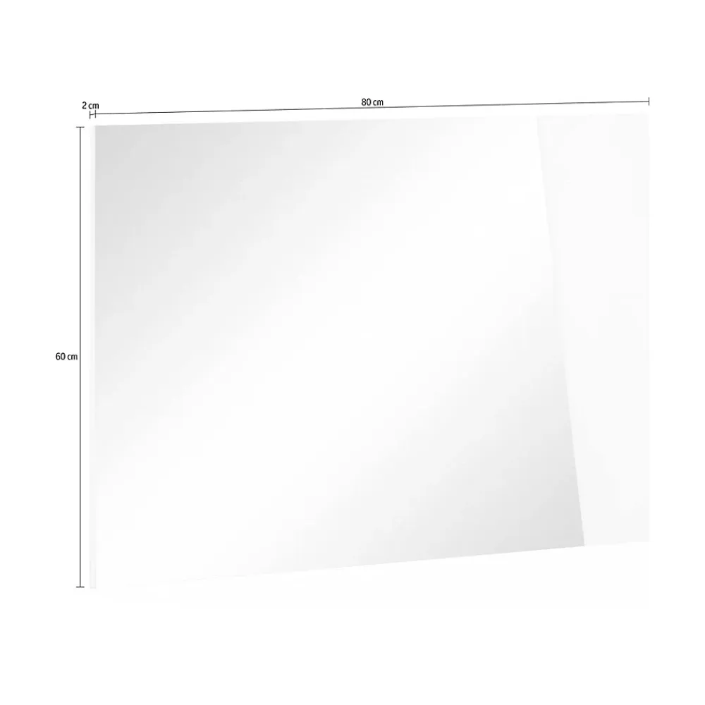 Dmora Miroir Deanna, Miroir de salle de bain, 100% Made in Italy, 80x2h60 cm, Ardoise