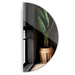 Miroir Simple|Tulup Miroir demi-rond mural 25 x 50 cm minimaliste 1 pièce