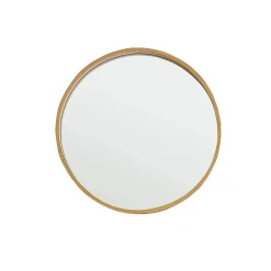Berah Getah Miroir en chêne massif rond 50 cm