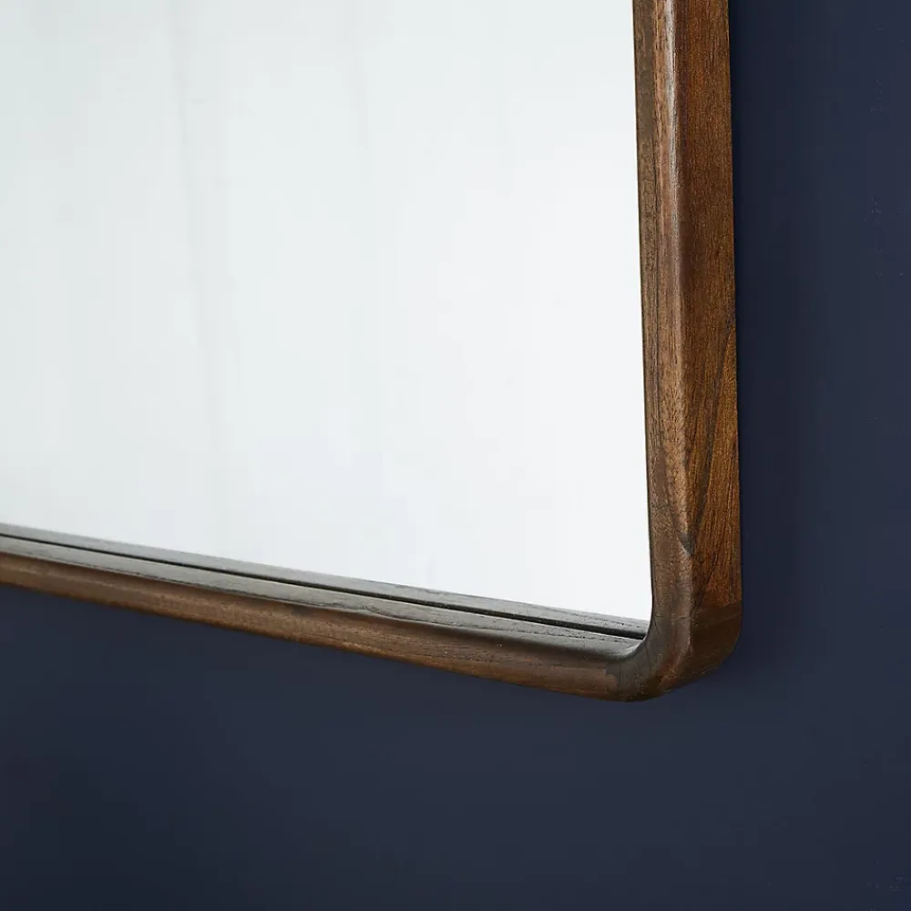 Miroir Simple|Berah Getah Miroir en mindi massif finition noyer