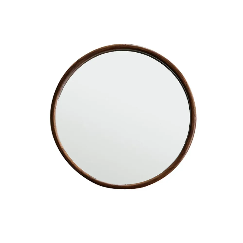 Berah Getah Miroir en mindi massif finition noyer 50 cm