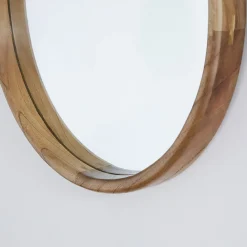 Berah Getah Miroir en mindi massif rond 50 cm
