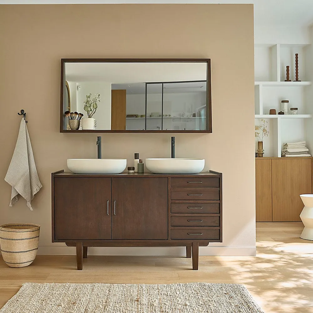 Miroir Simple|Berah Getah Miroir en mindi massif 135x67 cm
