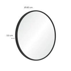 Mob-In Miroir en métal rond D60cm EMA Noir