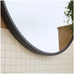Mob-In Miroir en métal rond D60cm EMA Noir