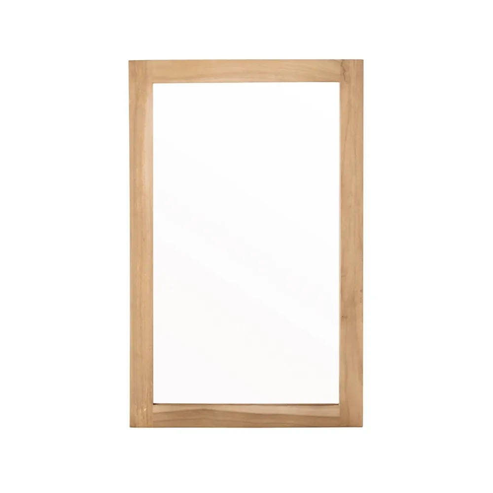 Miroir Simple|Berah Getah Miroir en teck massif rectangulaire
