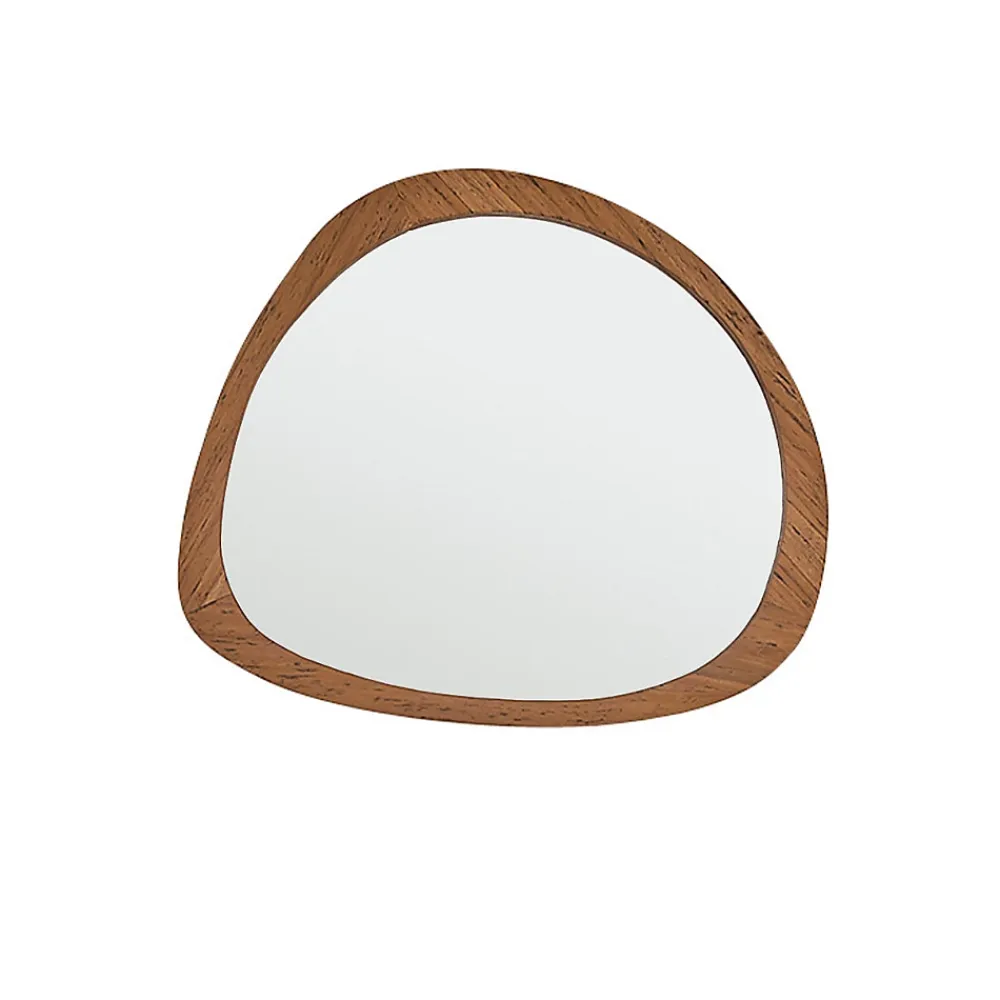 Berah Getah Miroir en teck massif recyclé 70x60 cm