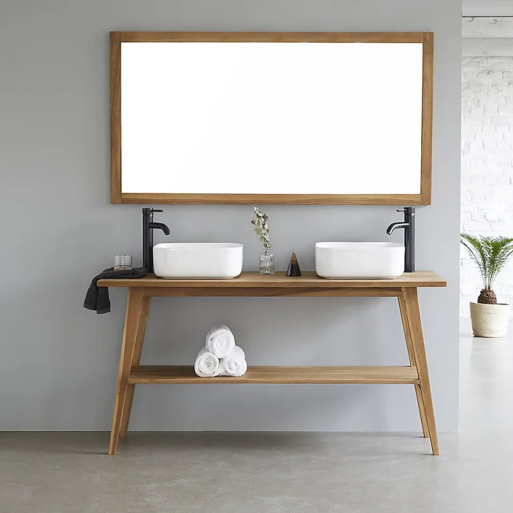 Miroir Simple|Berah Getah Miroir en teck massif 150x80 cm