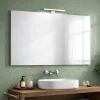 Kiamami Valentina Miroir Encastré Avec Lampe Chromée 100X70 Réversible